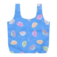 Seashell Clam Pattern Art Design Full Print Recycle Bag (l) by Amaryn4rt