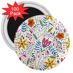 Flowers Nature Wallpaper Background 3  Magnets (100 Pack) by Amaryn4rt