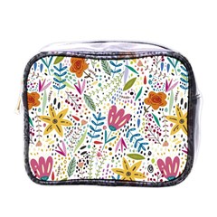 Flowers Nature Wallpaper Background Mini Toiletries Bag (one Side) by Amaryn4rt