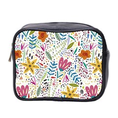 Flowers Nature Wallpaper Background Mini Toiletries Bag (two Sides) by Amaryn4rt