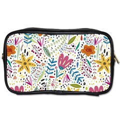 Flowers Nature Wallpaper Background Toiletries Bag (two Sides) by Amaryn4rt