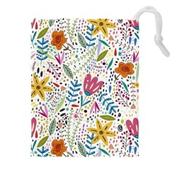 Flowers Nature Wallpaper Background Drawstring Pouch (5xl) by Amaryn4rt