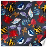 Sea Animals Pattern Wallpaper Fish Canvas 20  x 20  19 x19.27  Canvas - 1