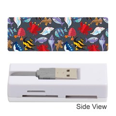 Sea Animals Pattern Wallpaper Fish Memory Card Reader (stick)