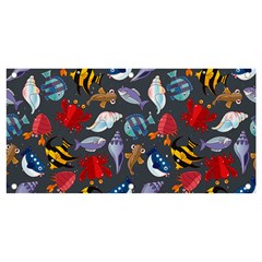 Sea Animals Pattern Wallpaper Fish Banner And Sign 4  X 2  by Amaryn4rt