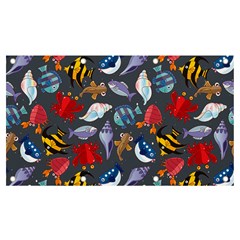 Sea Animals Pattern Wallpaper Fish Banner And Sign 7  X 4  by Amaryn4rt