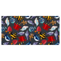 Sea Animals Pattern Wallpaper Fish Banner And Sign 8  X 4  by Amaryn4rt