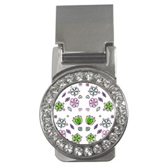 Floral Art Design Pattern Drawing Money Clips (CZ) 