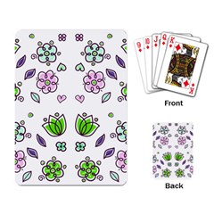 Floral Art Design Pattern Drawing Playing Cards Single Design (Rectangle)