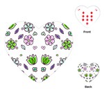 Floral Art Design Pattern Drawing Playing Cards Single Design (Heart) Front