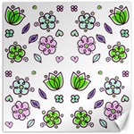 Floral Art Design Pattern Drawing Canvas 16  x 16  15.2 x15.41  Canvas - 1