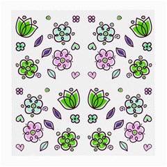 Floral Art Design Pattern Drawing Medium Glasses Cloth