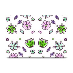 Floral Art Design Pattern Drawing Plate Mats