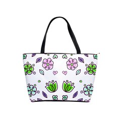 Floral Art Design Pattern Drawing Classic Shoulder Handbag