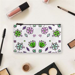 Floral Art Design Pattern Drawing Cosmetic Bag (Small)