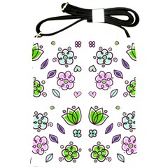 Floral Art Design Pattern Drawing Shoulder Sling Bag