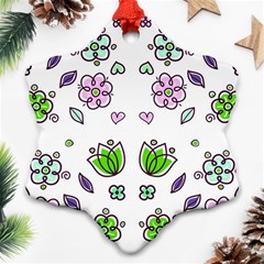 Floral Art Design Pattern Drawing Snowflake Ornament (Two Sides)