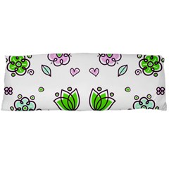 Floral Art Design Pattern Drawing Body Pillow Case (Dakimakura)