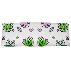 Floral Art Design Pattern Drawing Body Pillow Case Dakimakura (Two Sides)