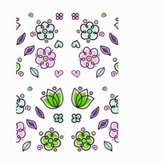 Floral Art Design Pattern Drawing Small Garden Flag (Two Sides)