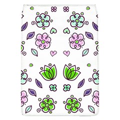 Floral Art Design Pattern Drawing Removable Flap Cover (L)