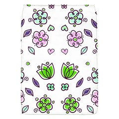 Floral Art Design Pattern Drawing Removable Flap Cover (S)