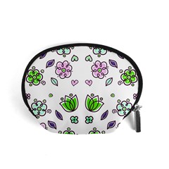 Floral Art Design Pattern Drawing Accessory Pouch (Small)