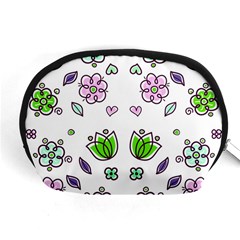 Floral Art Design Pattern Drawing Accessory Pouch (Medium)