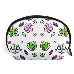 Floral Art Design Pattern Drawing Accessory Pouch (Large)