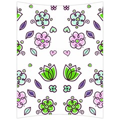 Floral Art Design Pattern Drawing Back Support Cushion