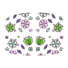 Floral Art Design Pattern Drawing Mini Square Pill Box