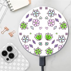 Floral Art Design Pattern Drawing Wireless Charger by Amaryn4rt