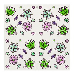 Floral Art Design Pattern Drawing Banner and Sign 4  x 4 