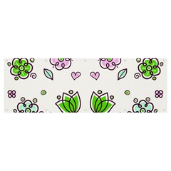 Floral Art Design Pattern Drawing Banner And Sign 12  X 4  by Amaryn4rt