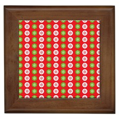 Festive Pattern Christmas Holiday Framed Tile by Amaryn4rt