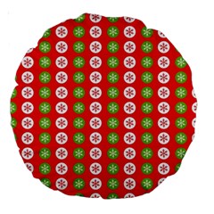 Festive Pattern Christmas Holiday Large 18  Premium Round Cushions by Amaryn4rt