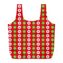 Festive Pattern Christmas Holiday Full Print Recycle Bag (l) by Amaryn4rt