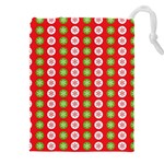 Festive Pattern Christmas Holiday Drawstring Pouch (4XL) Front