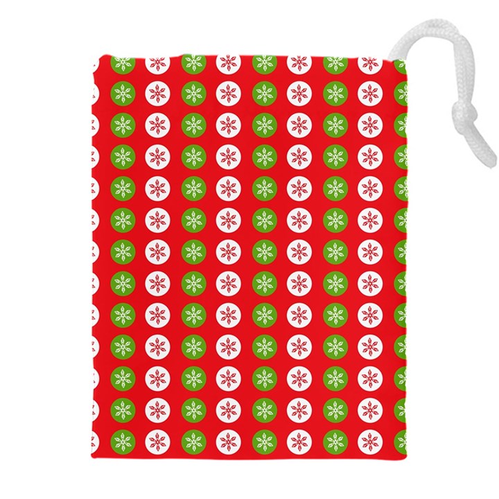 Festive Pattern Christmas Holiday Drawstring Pouch (4XL)