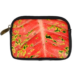 Aglonema Leaf Plant Pattern Flora Digital Camera Leather Case by Amaryn4rt