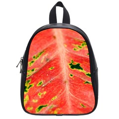 Aglonema Leaf Plant Pattern Flora School Bag (small) by Amaryn4rt