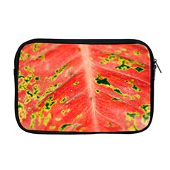 Aglonema Leaf Plant Pattern Flora Apple Macbook Pro 17  Zipper Case by Amaryn4rt