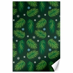 Leaves Snowflake Pattern Holiday Canvas 20  X 30  by Amaryn4rt