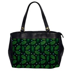 Leaves Snowflake Pattern Holiday Oversize Office Handbag by Amaryn4rt