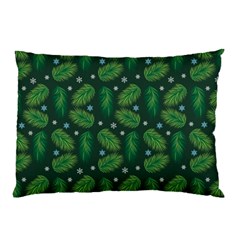 Leaves Snowflake Pattern Holiday Pillow Case (two Sides) by Amaryn4rt