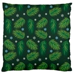 Leaves Snowflake Pattern Holiday Large Cushion Case (Two Sides) Front