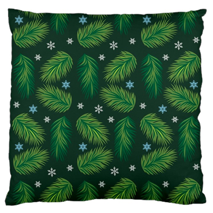 Leaves Snowflake Pattern Holiday Large Cushion Case (Two Sides)