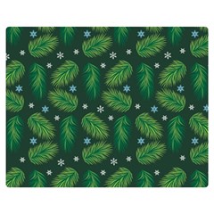 Leaves Snowflake Pattern Holiday Double Sided Flano Blanket (medium) 