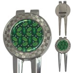 Leaves Snowflake Pattern Holiday 3-in-1 Golf Divots Front