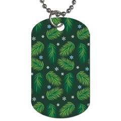 Leaves Snowflake Pattern Holiday Dog Tag (one Side) by Amaryn4rt